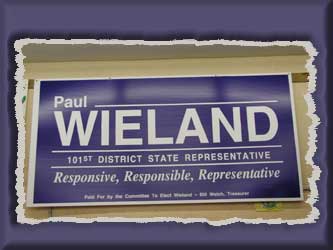 Paul Wieland political sign